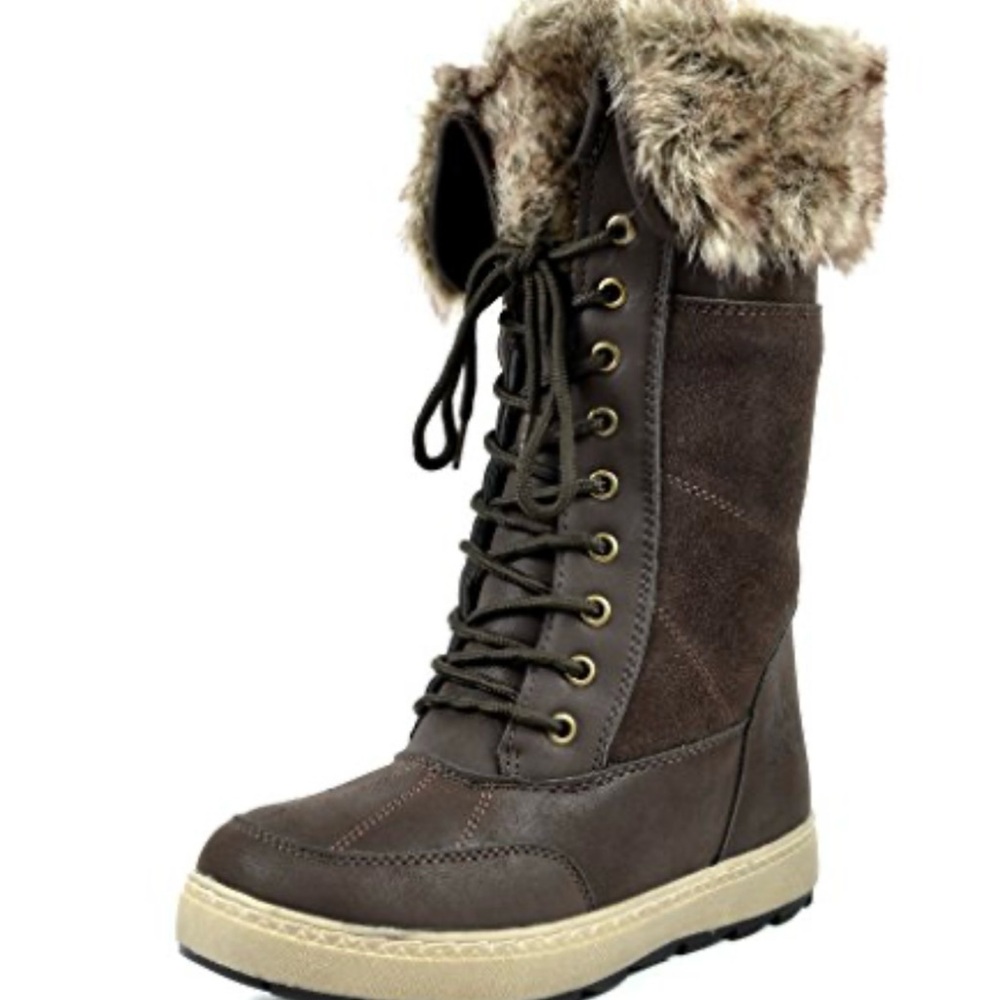 ARCTIV8 MUSK Women's Winter Cold Weather Mid High Faux Fur Snow boots sz 9
